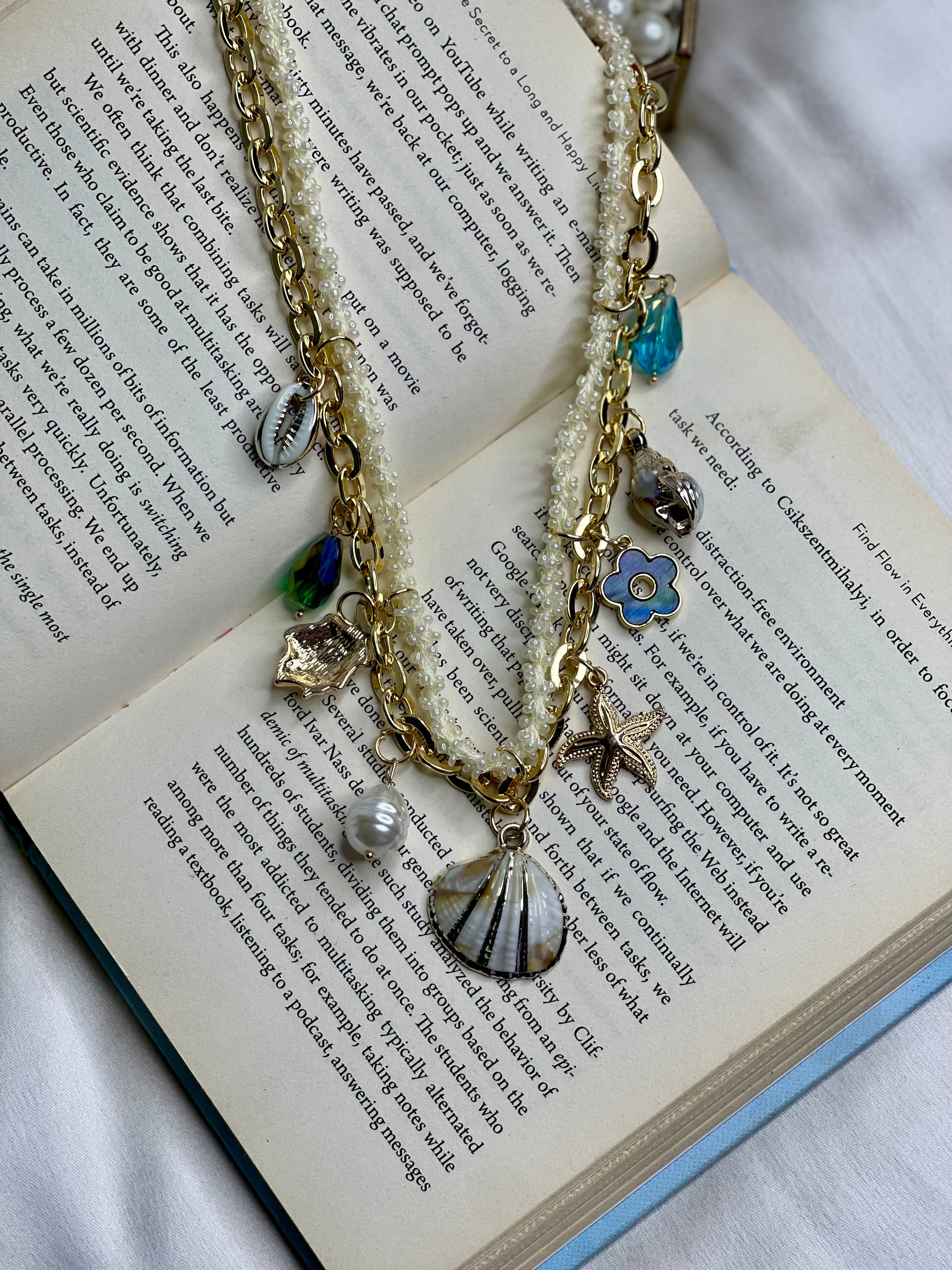 Ocean Charm Layered Necklace Set