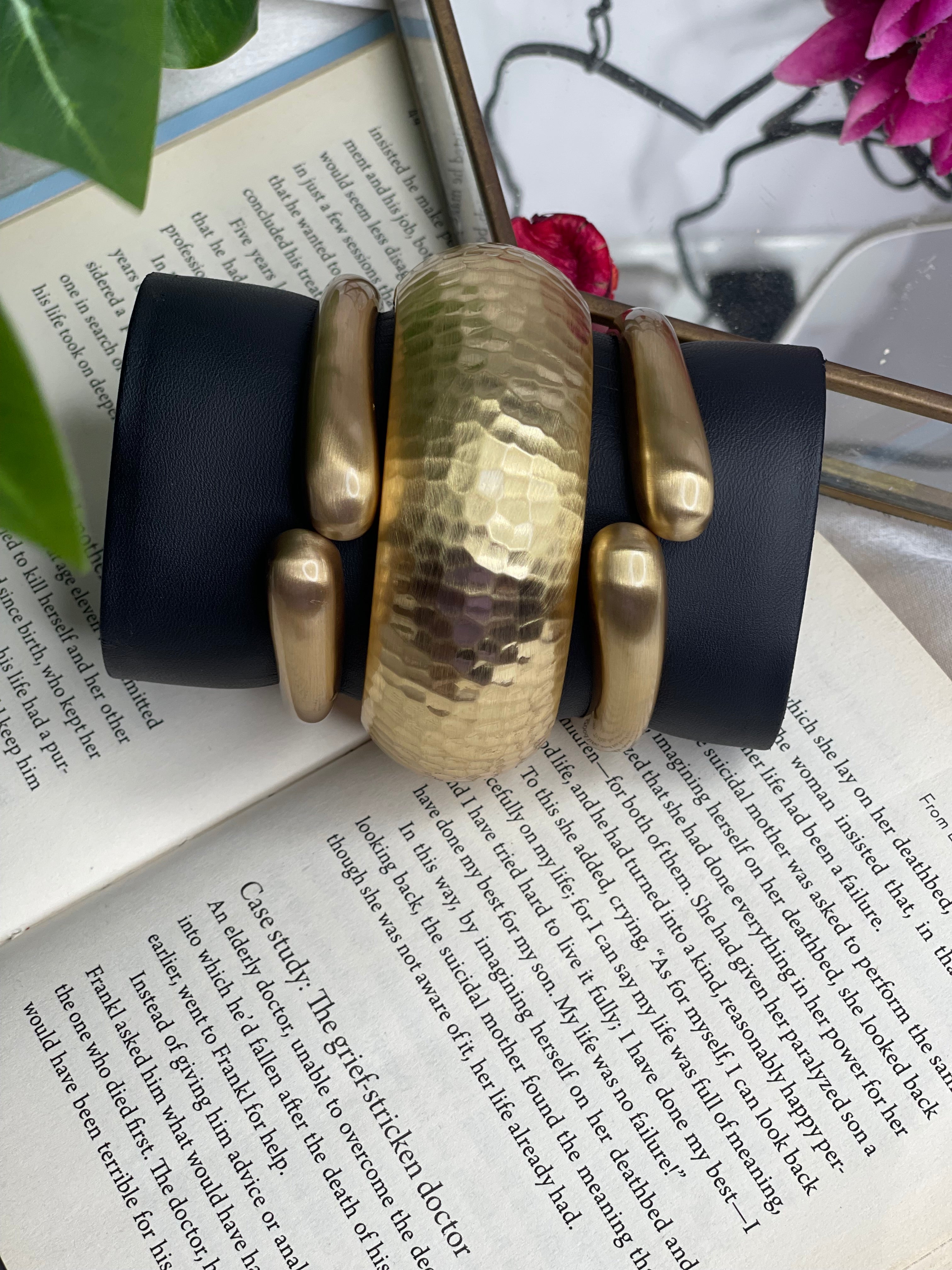 Hammered & Smooth Cuff Stack