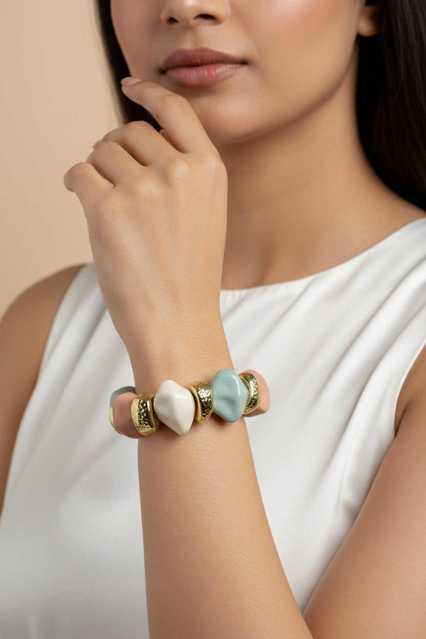 Pastel Stone Stretch Bracelet