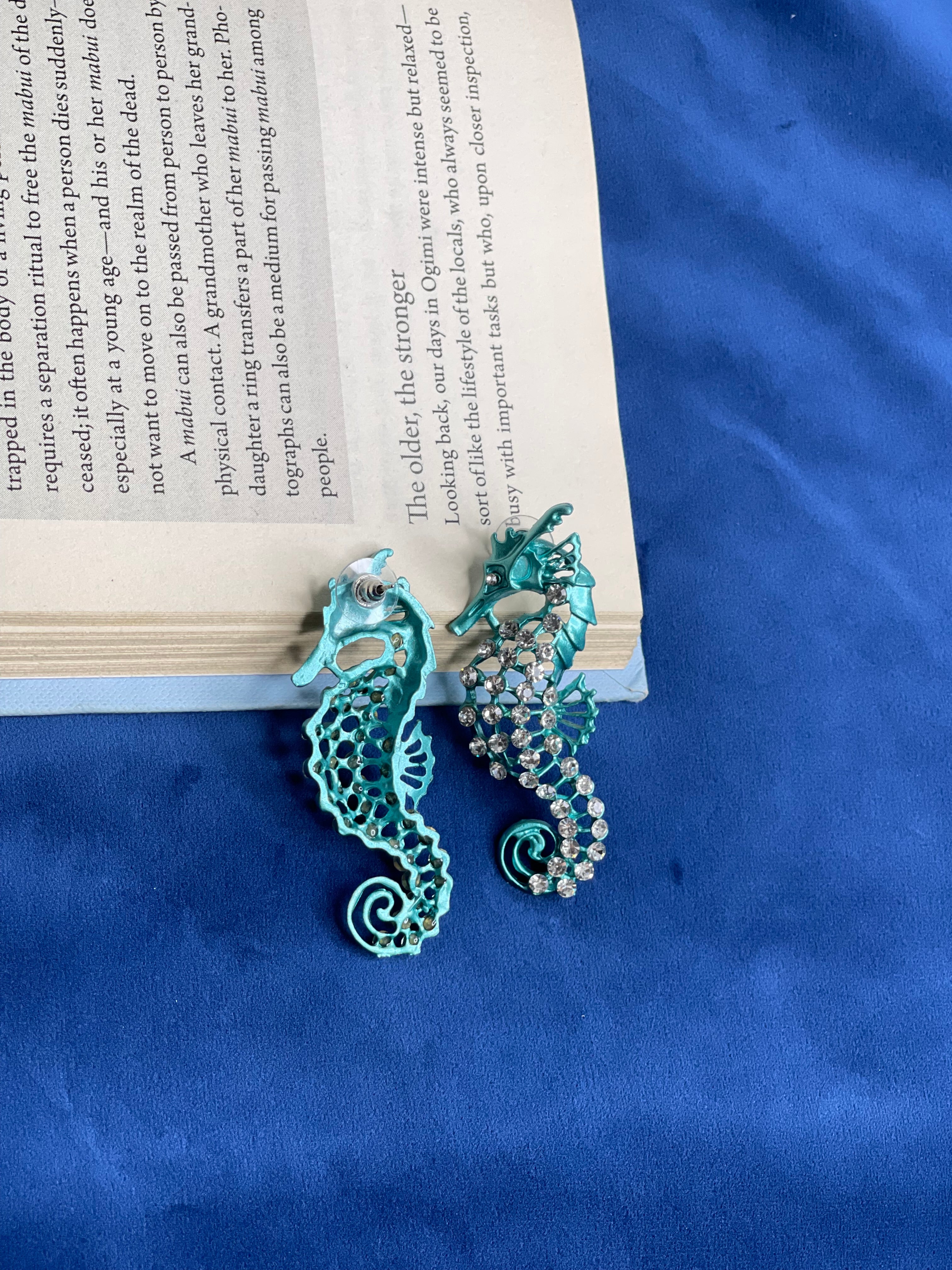 Turquoise Seahorse Earrings