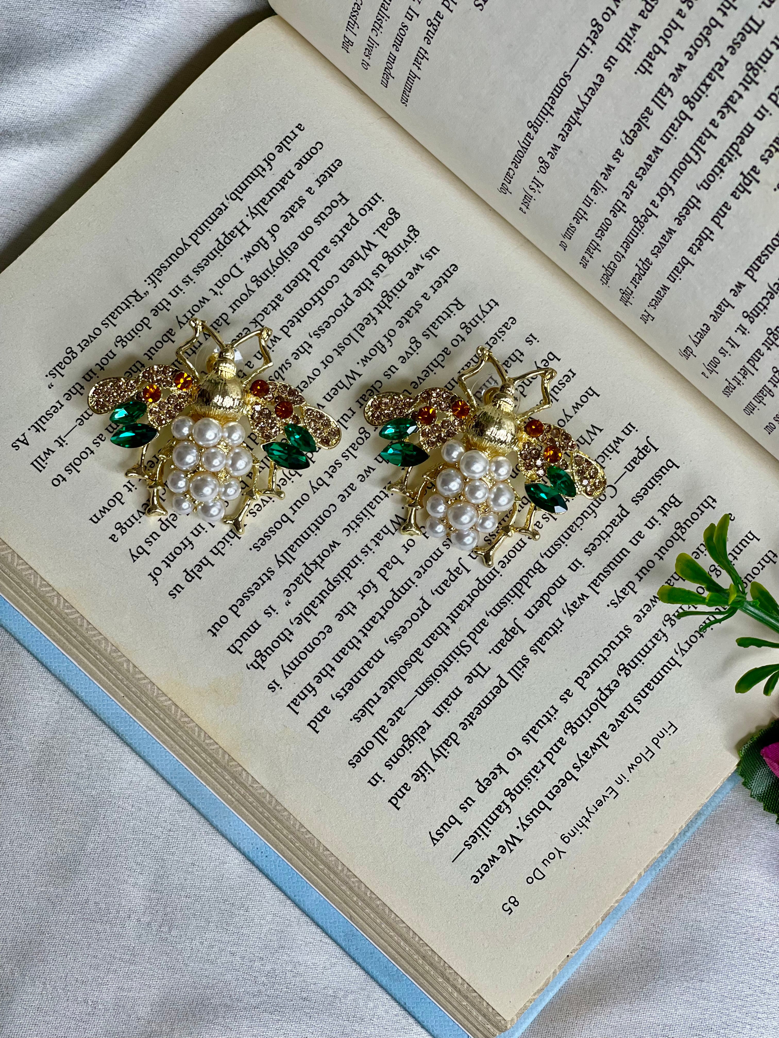 Pearl Bee Earrings