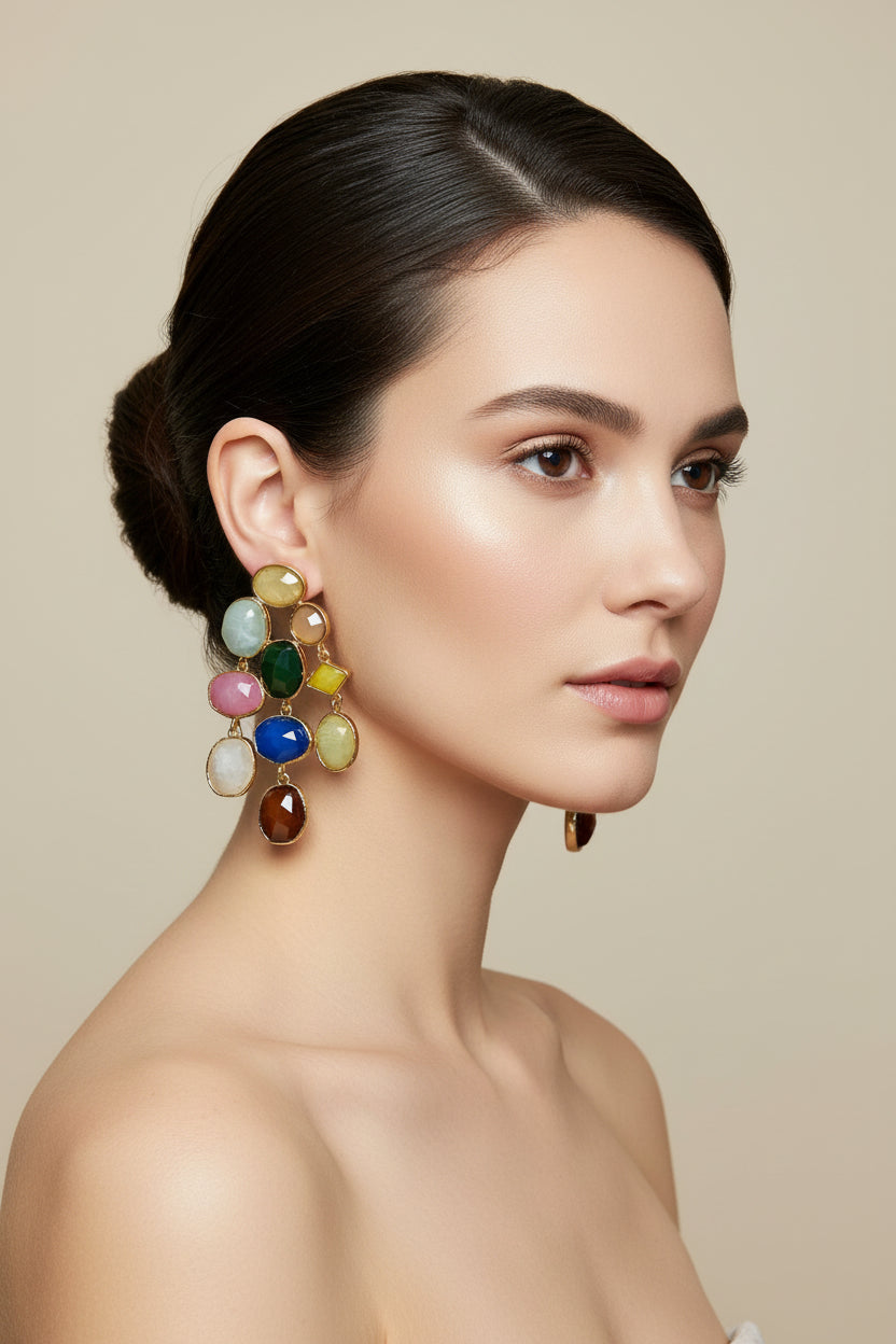 Multi Gem Earrings