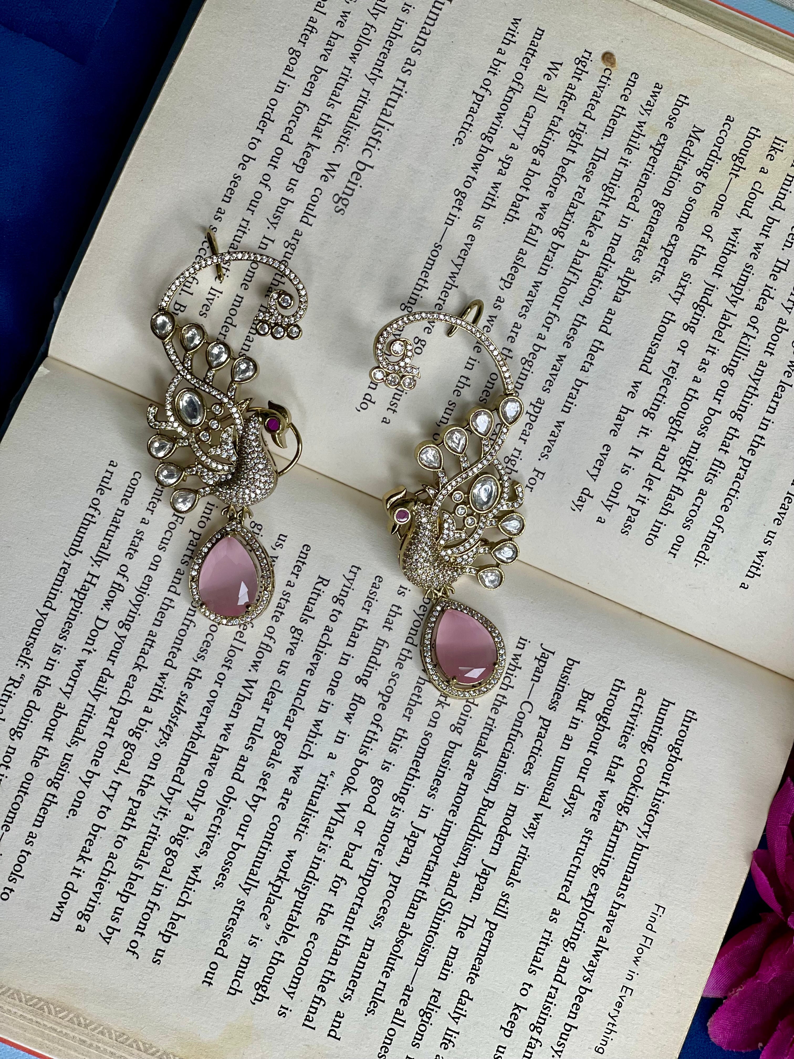 Pink Peacock Statement Choker Set