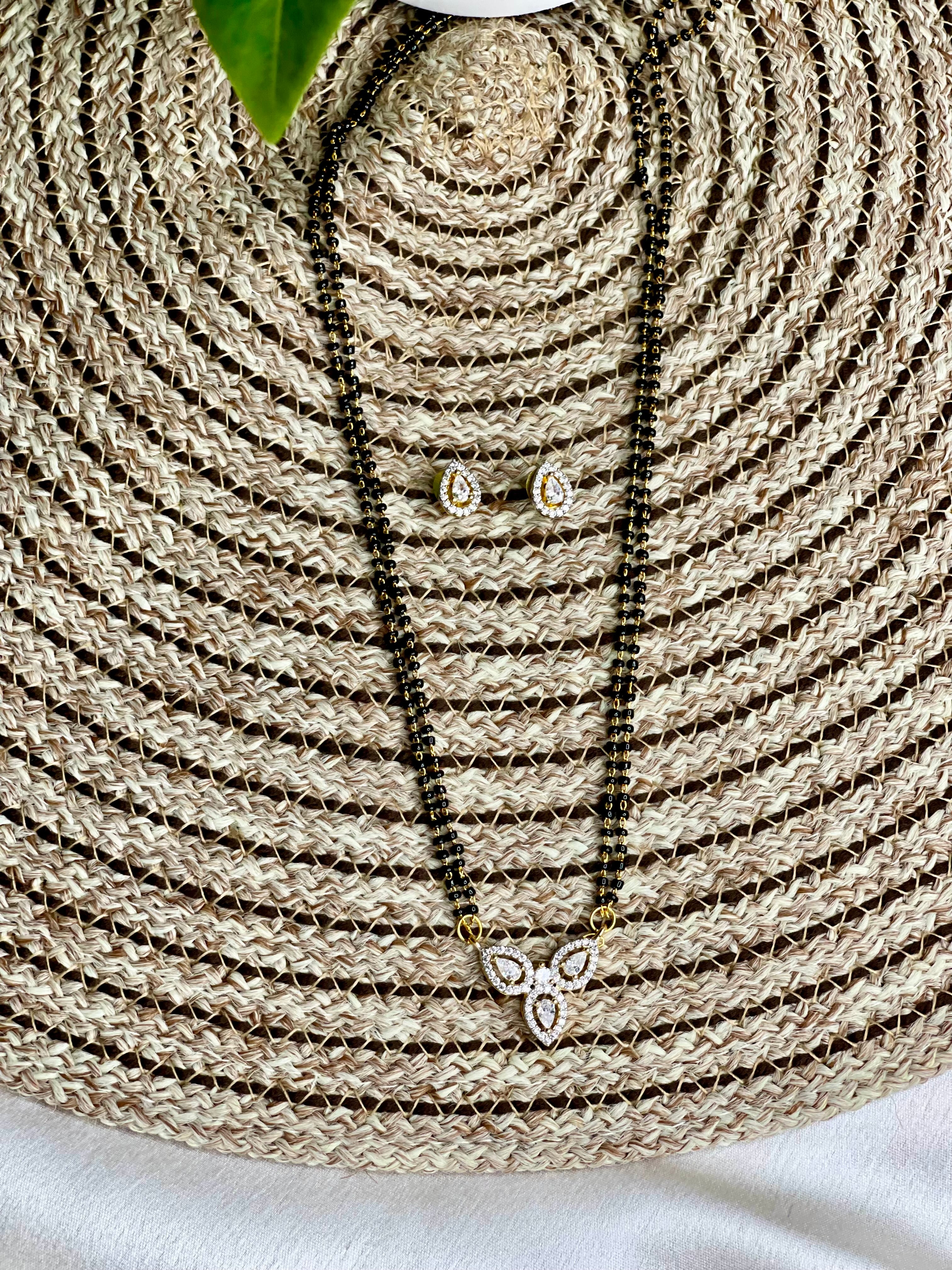 Teardrop Diamond Mangalsutra Set