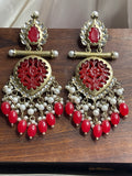 Ruby Floral Heritage Earrings