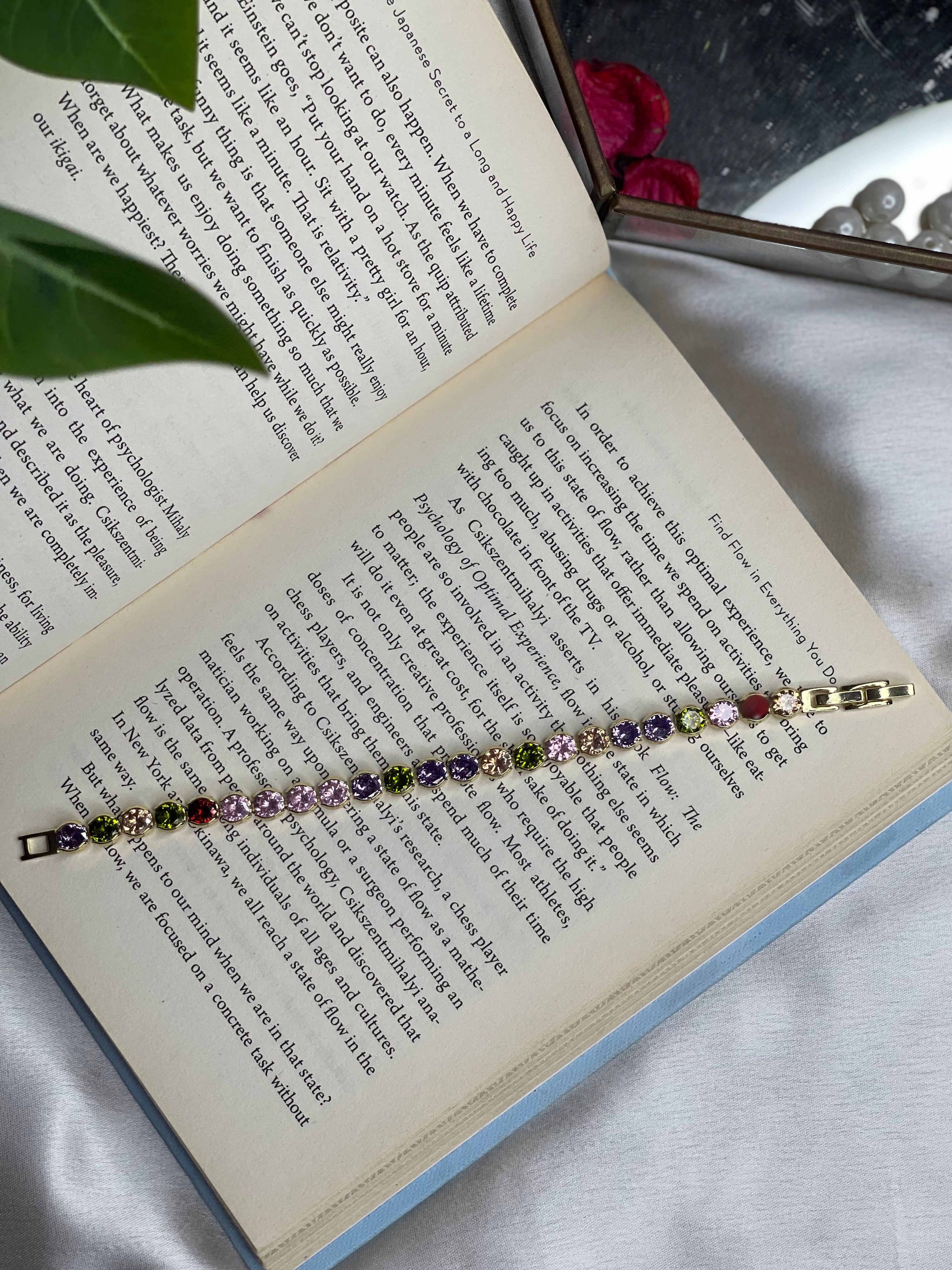 Multi Rainbow Tennis Bracelet