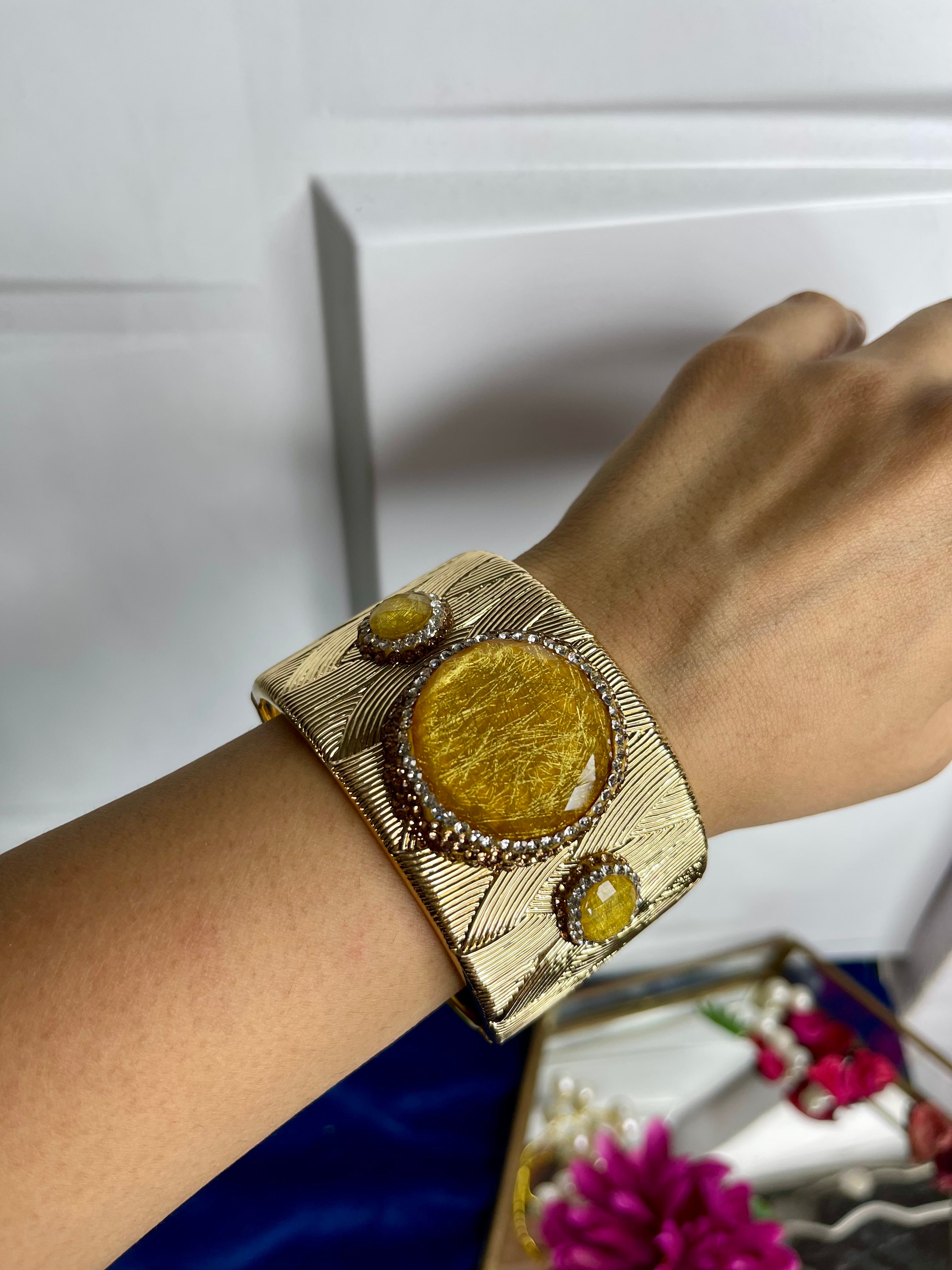 Yellow Luxe Statement Cuff