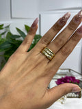 Gold Alpha Band Ring
