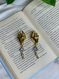 Crystal Hand Drop Earrings
