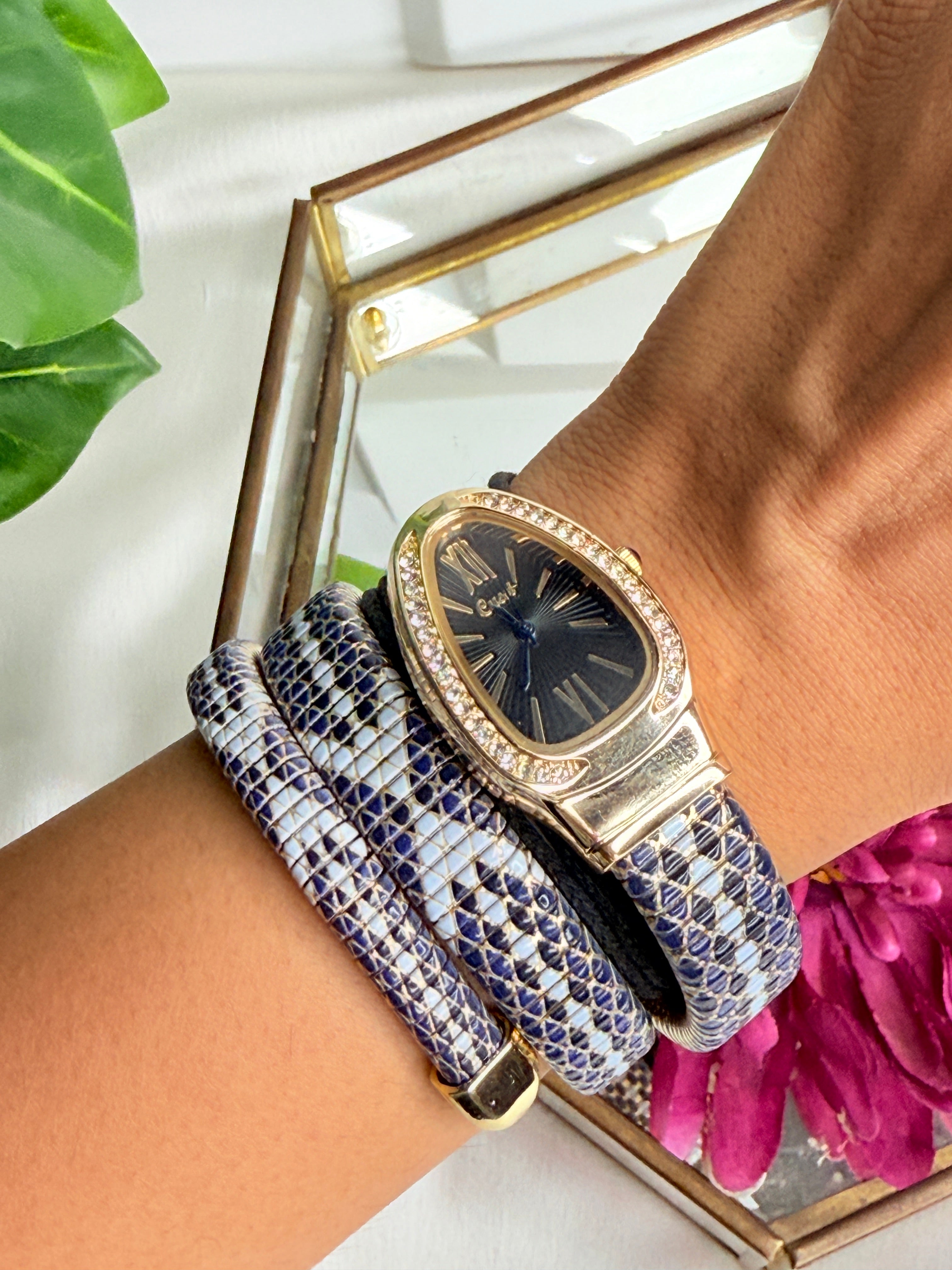 Serpentine Luxe Crystal Watch