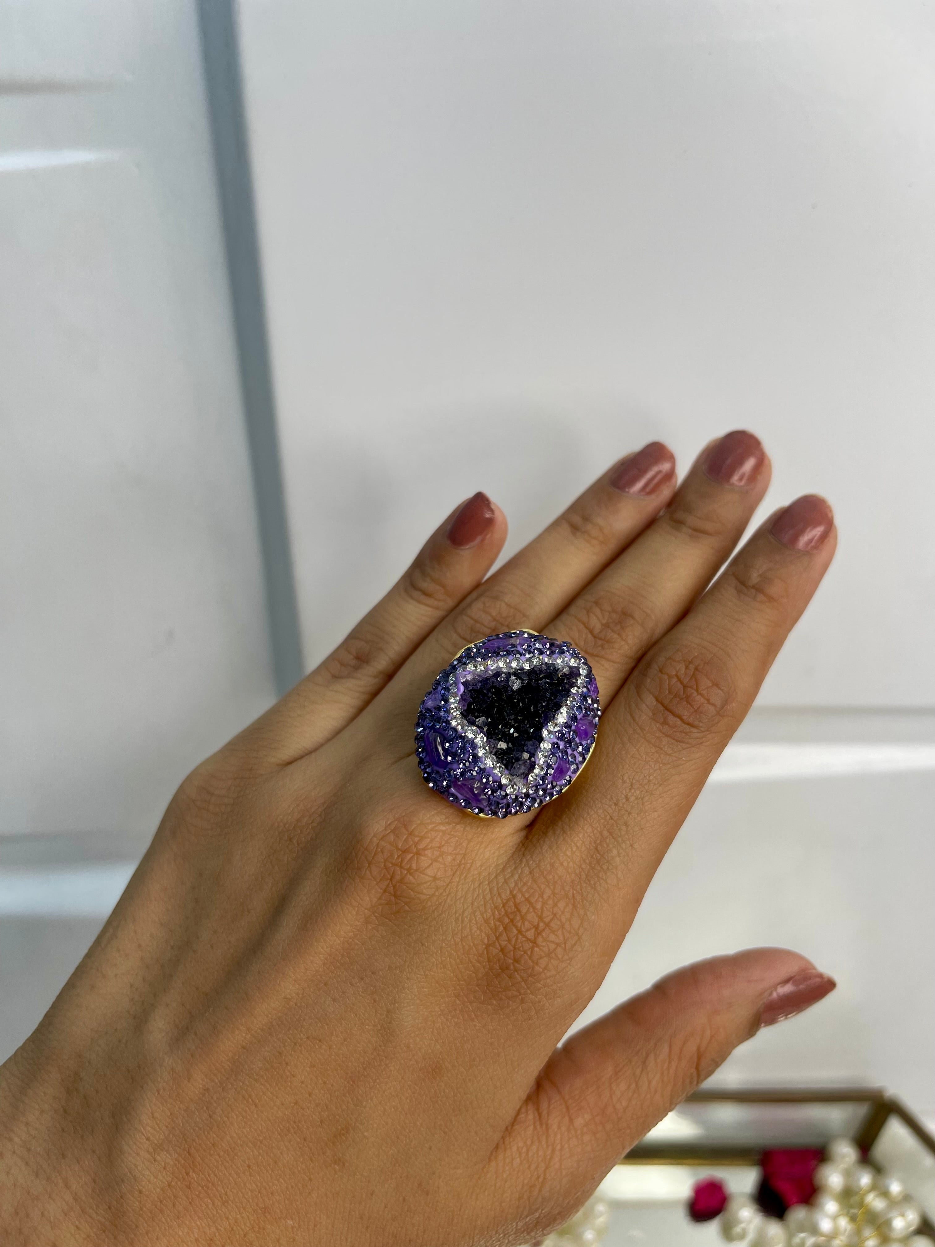 Lavender Dream Crystal Ring