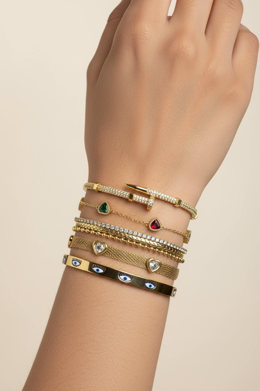 Evil Eye Bracelet Stack