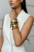Golden Bold Cuff Stack