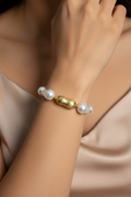 Pearl Brass Bracelet
