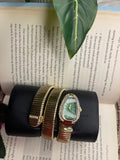 Golden Green Dial Serpent Spiral Watch