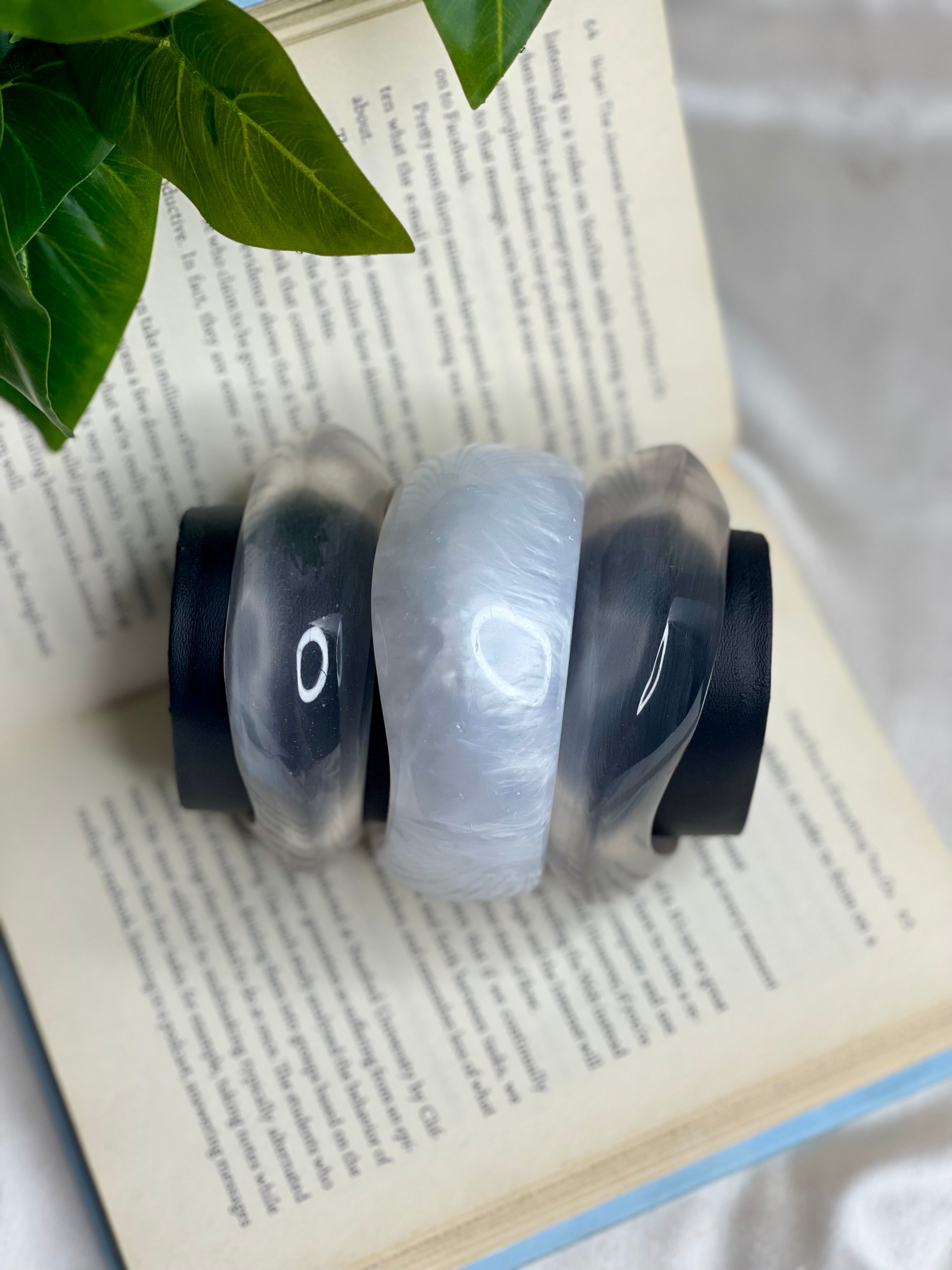 Smoky Grey Resin Bangle