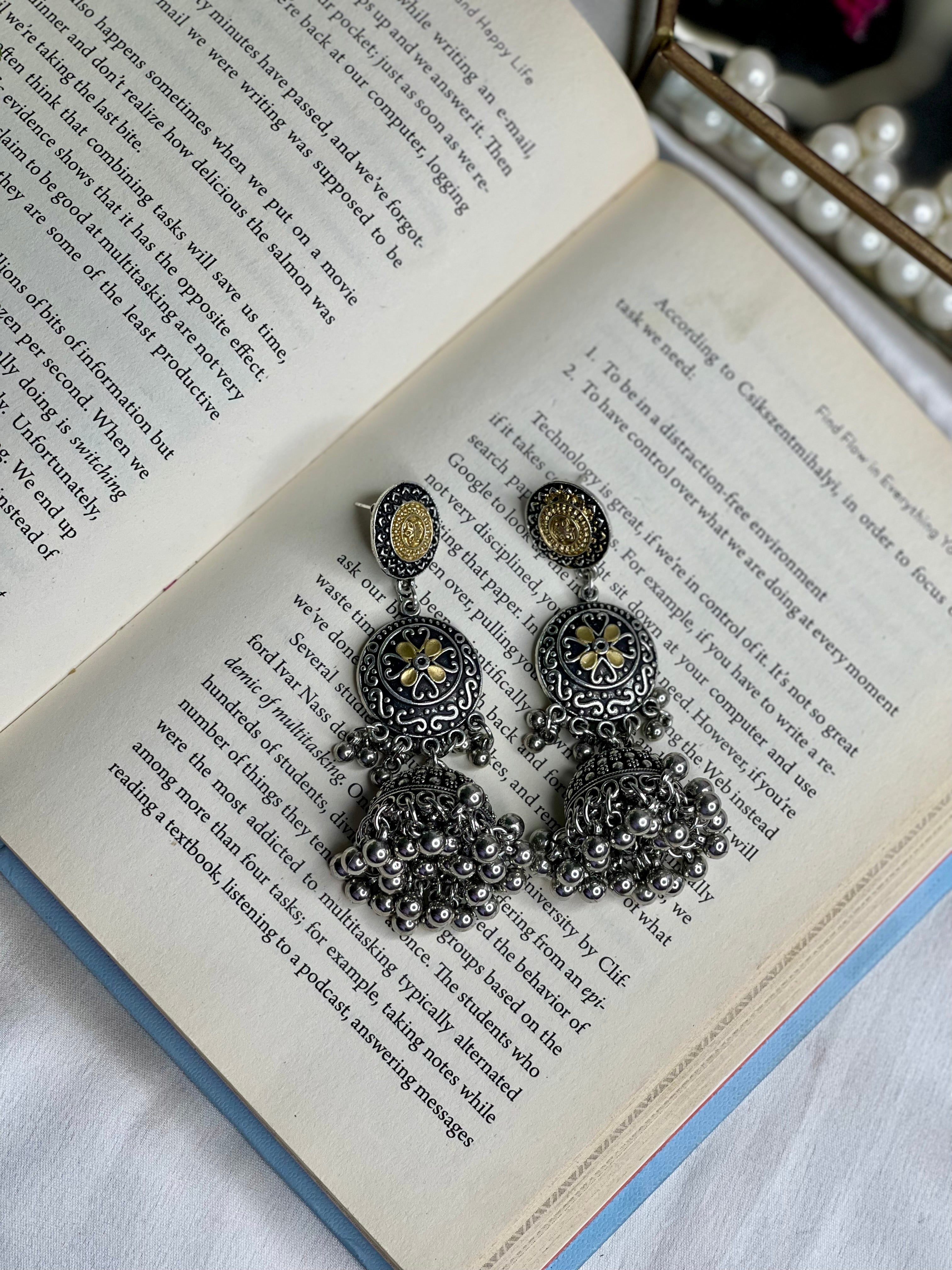 Oxidised Tribal Jal Choker Set