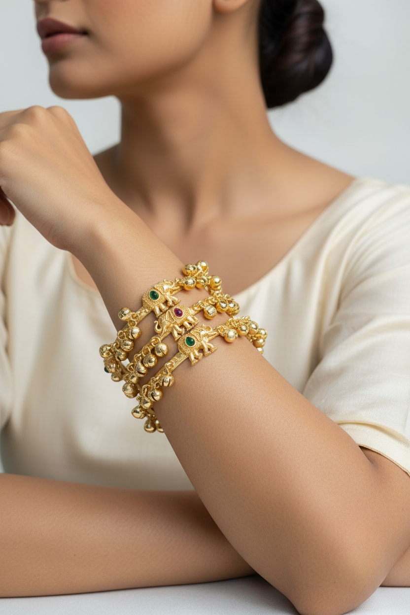 Elephant Noor Ghunghroo Bangles