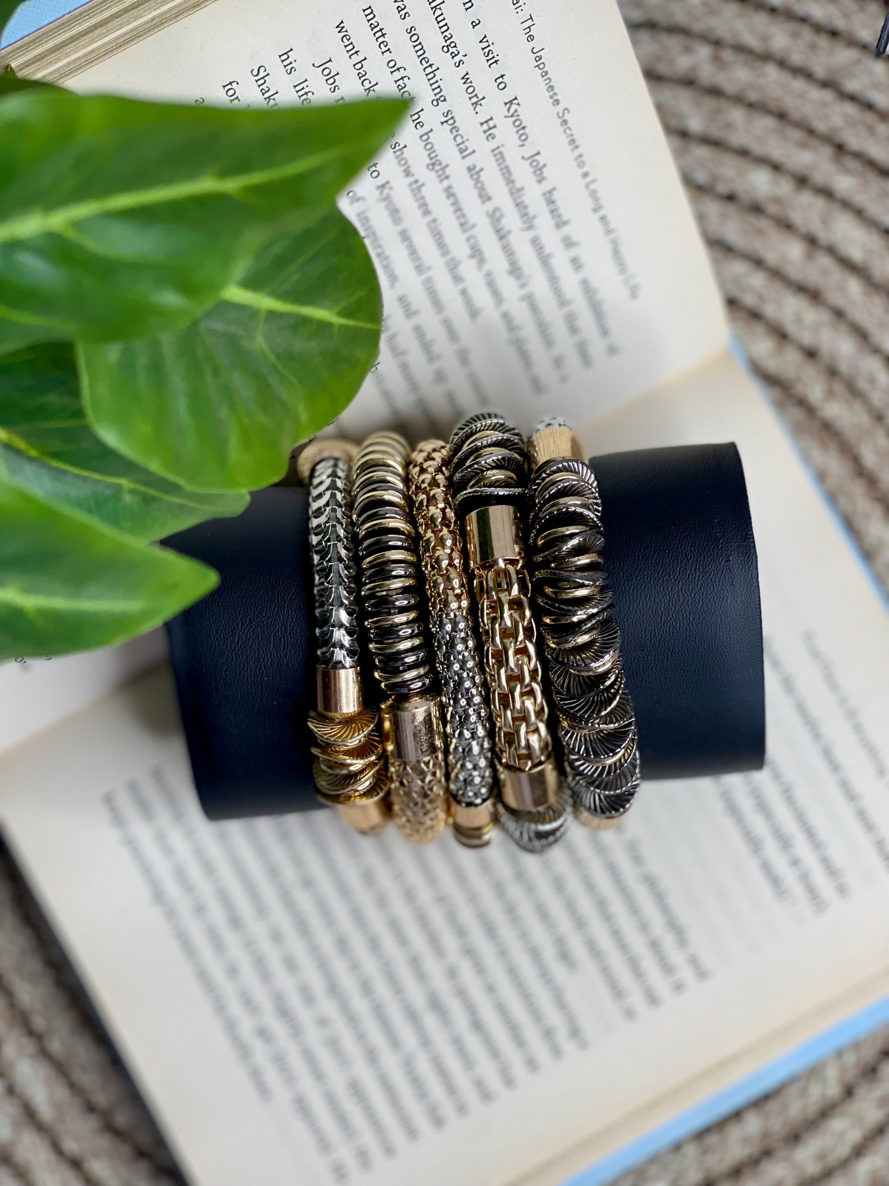 Luxe Textured Mesh Coil Bracelet
