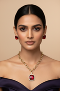 Ruby Royale Pendant Set