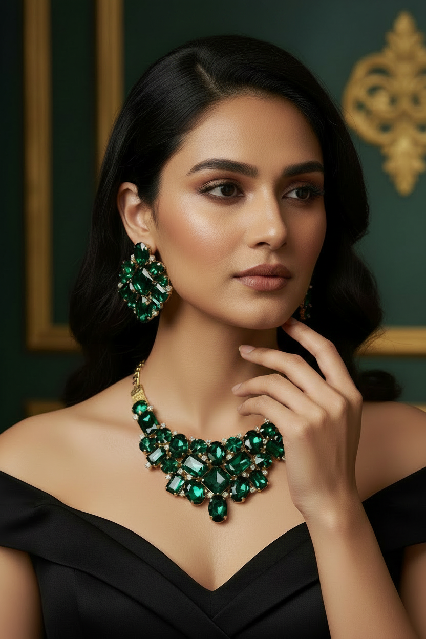 Emerald Royale Neckpiece Set