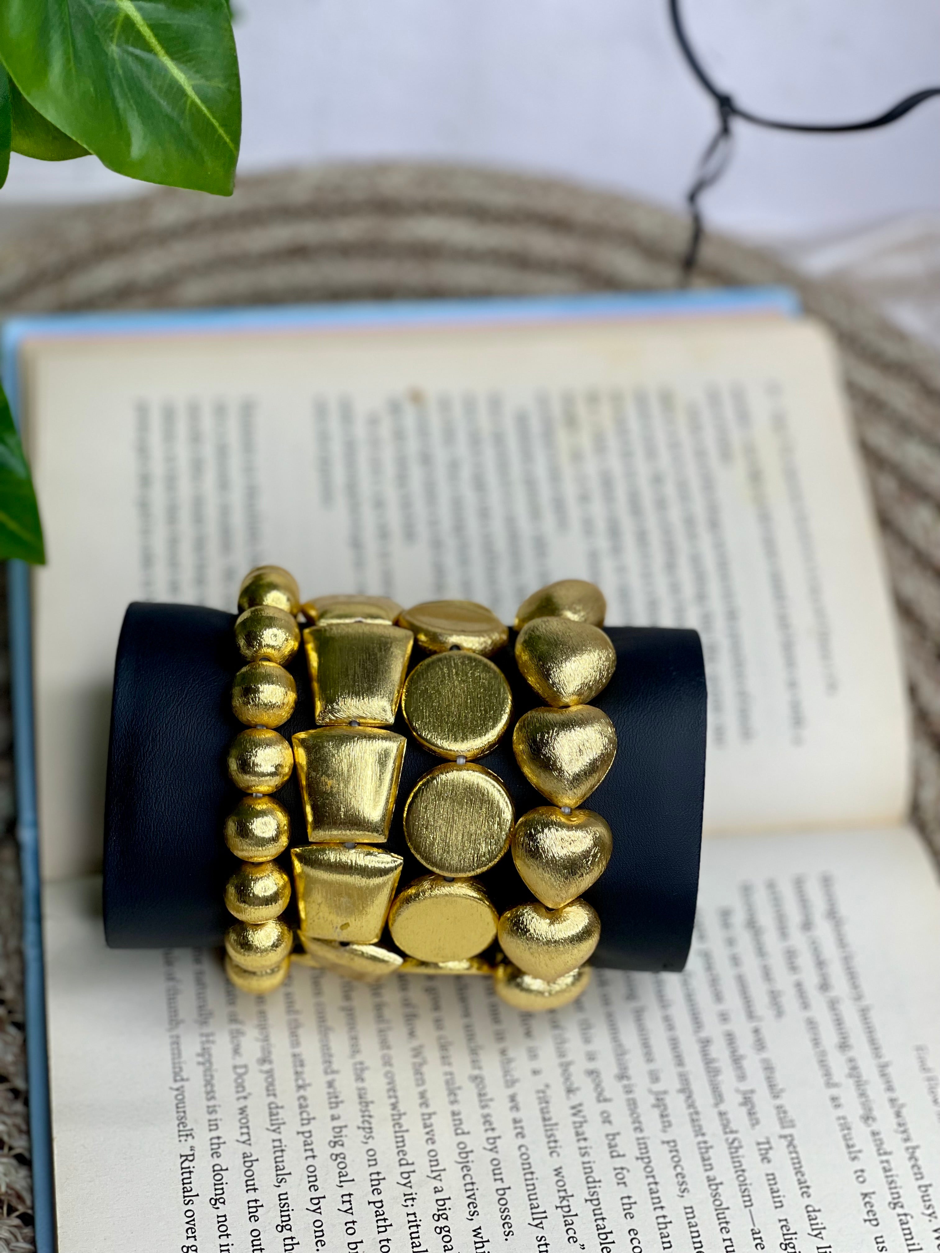 Gold Brass Stack Bracelet