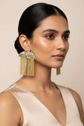 Golden Swan Tassel Earrings