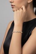 Golden Crystal Link Chain Bracelet