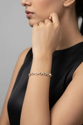 Silver Crystal Link Chain Bracelet
