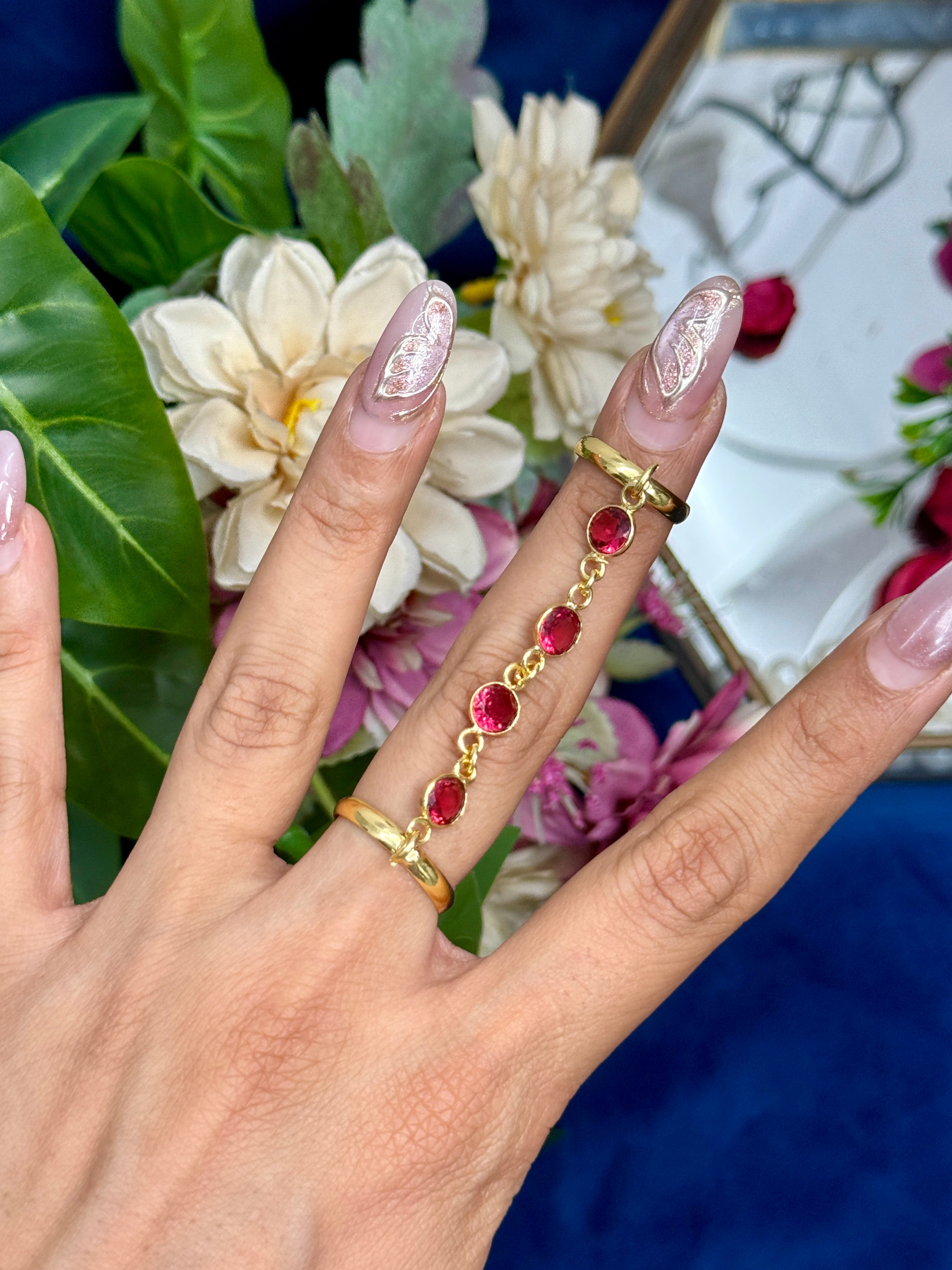 Ruby Red Link Ring