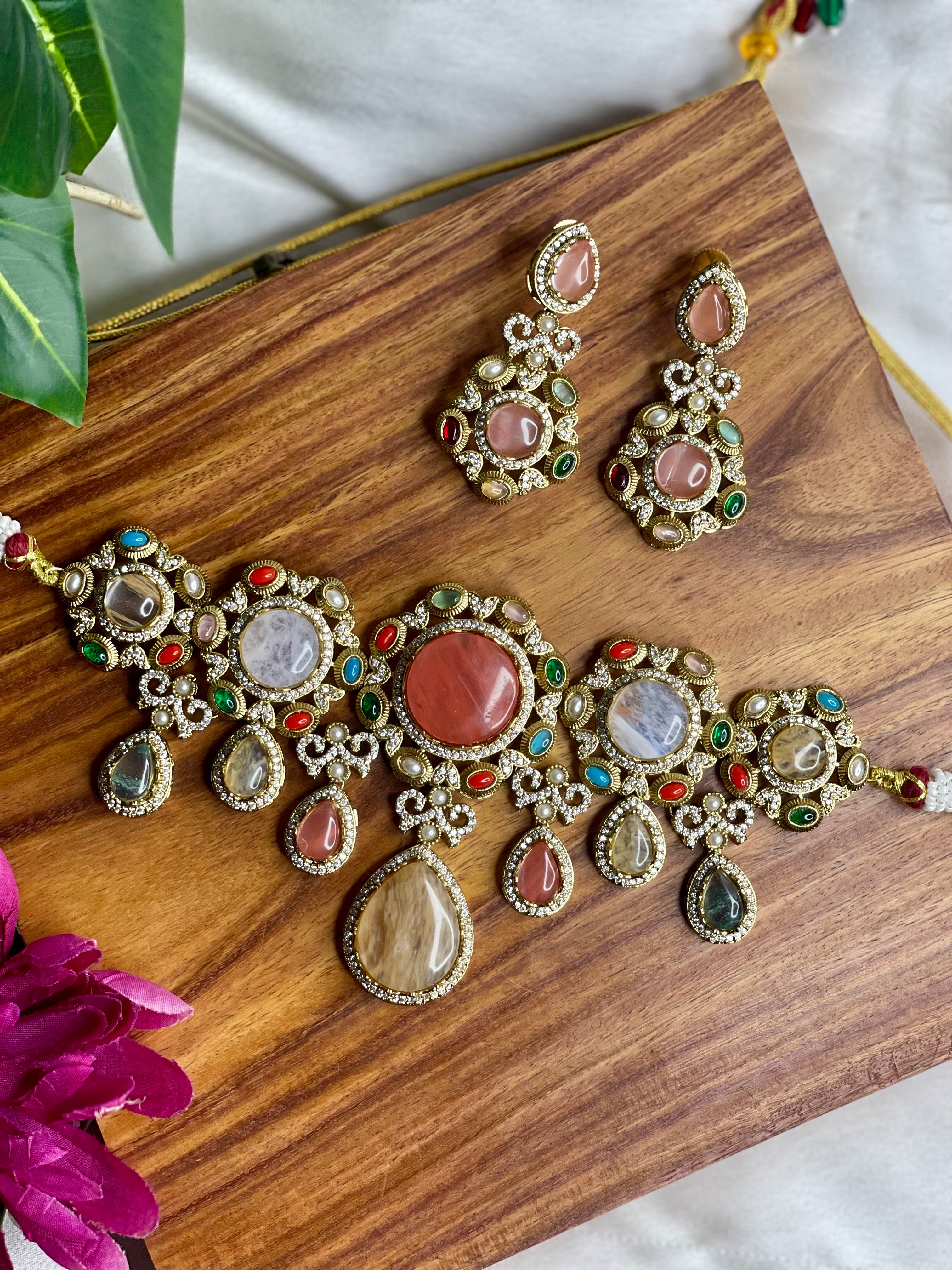 Pastel Turkish Statement Choker Set