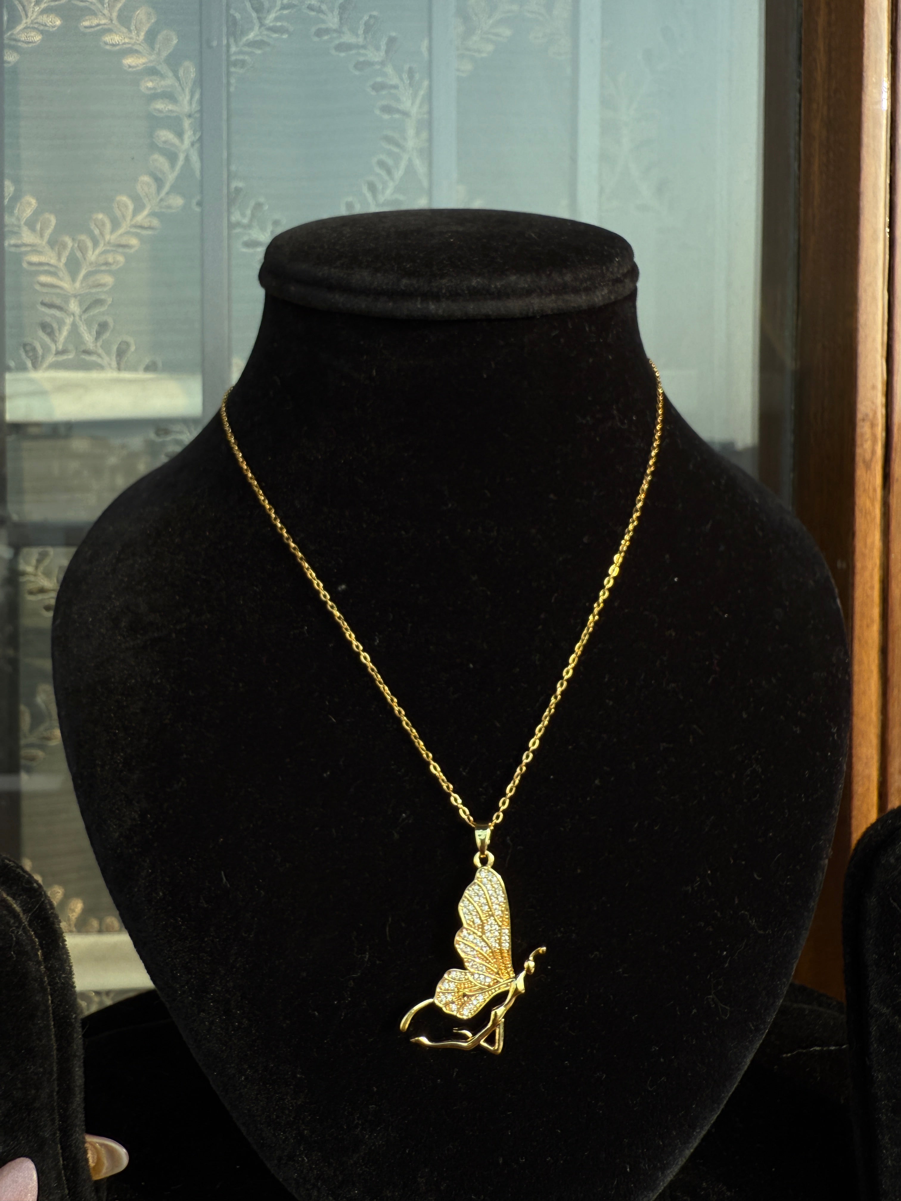 Golden Butterfly Necklace