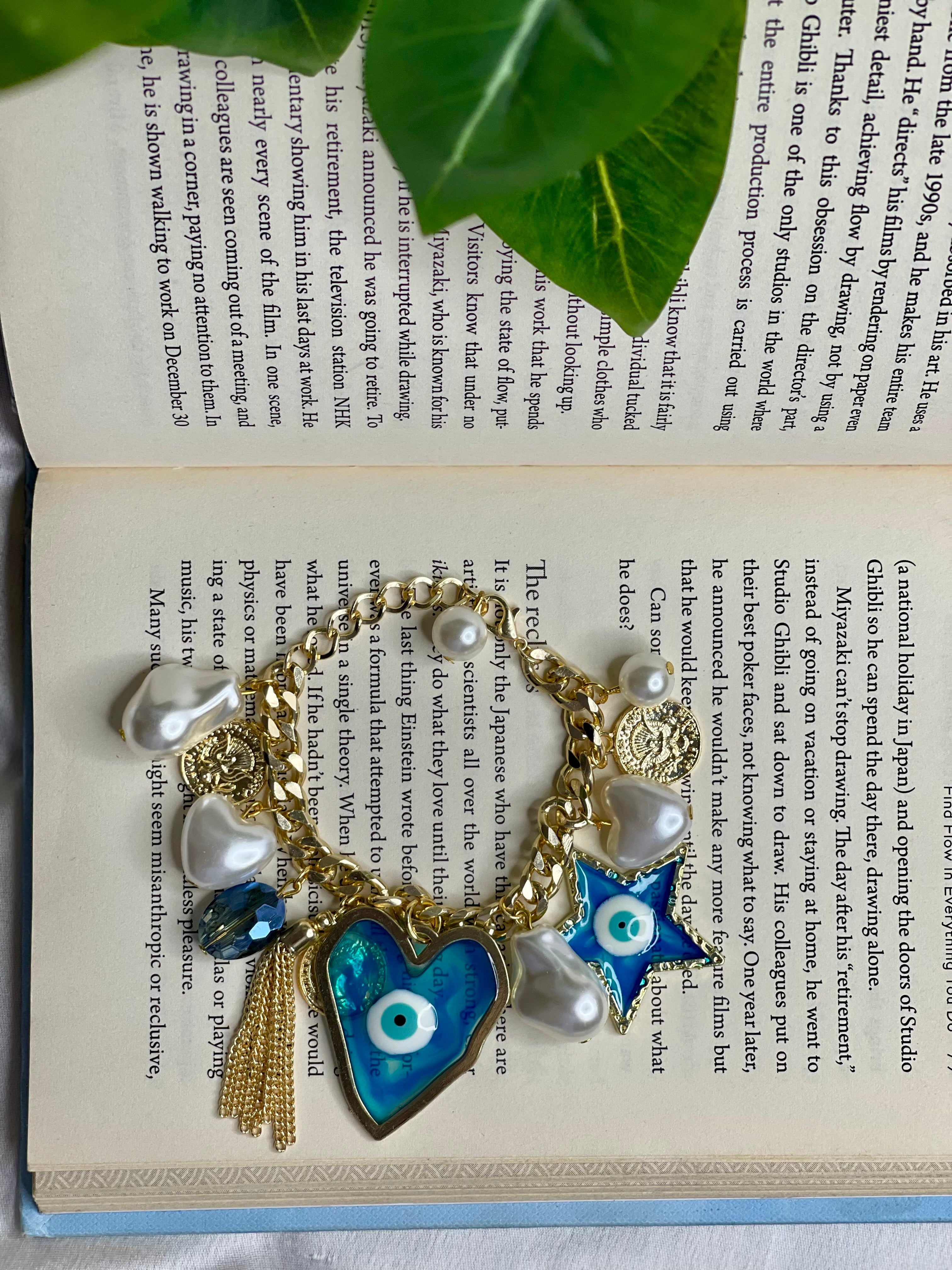 Blue Evil Eye Charm Bracelet
