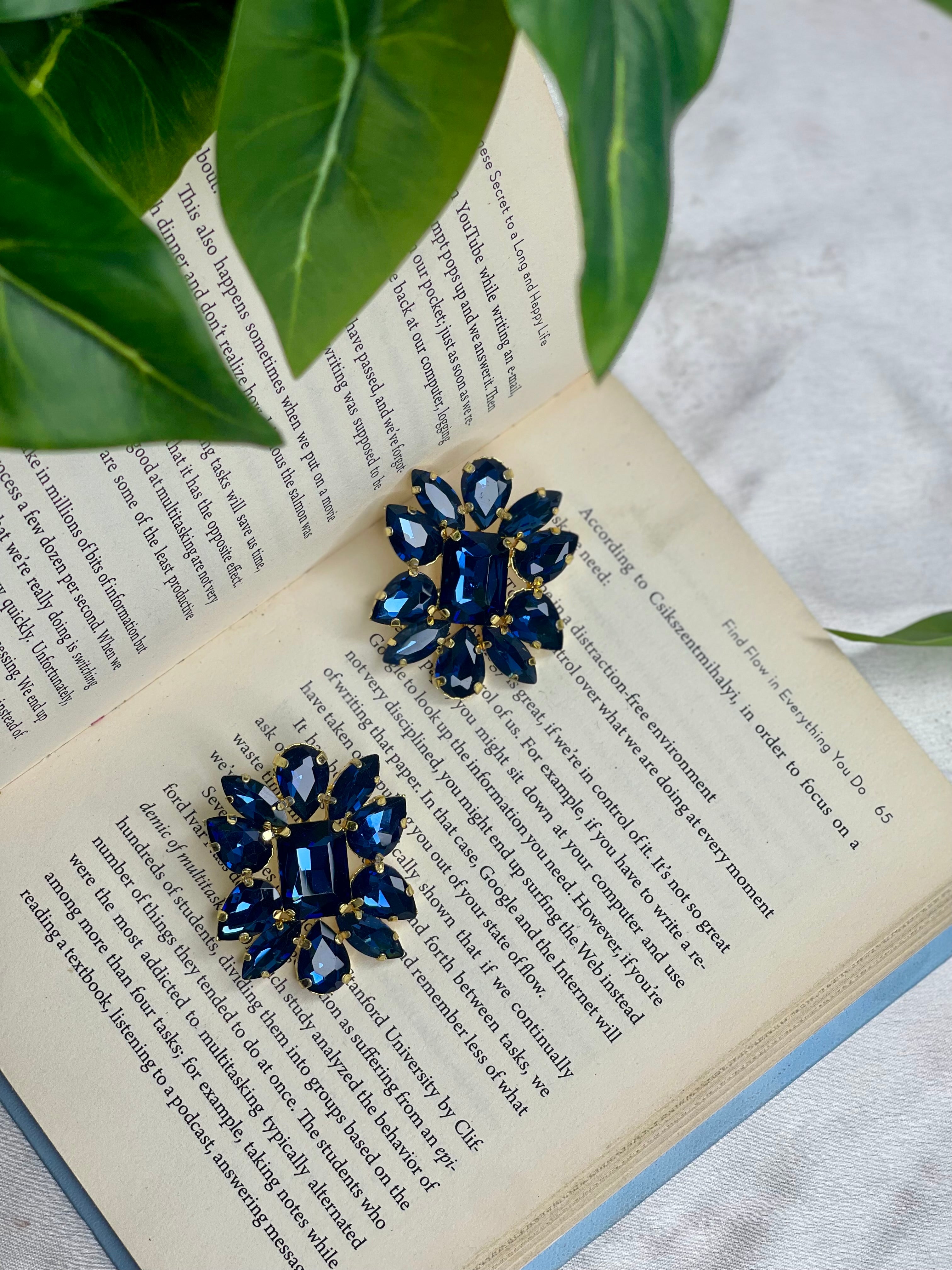 Navy Blue Whisper Studs