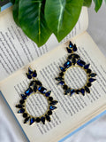 Navy Blue Spark Earrings