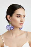 Lavender Petal Statement Earrings