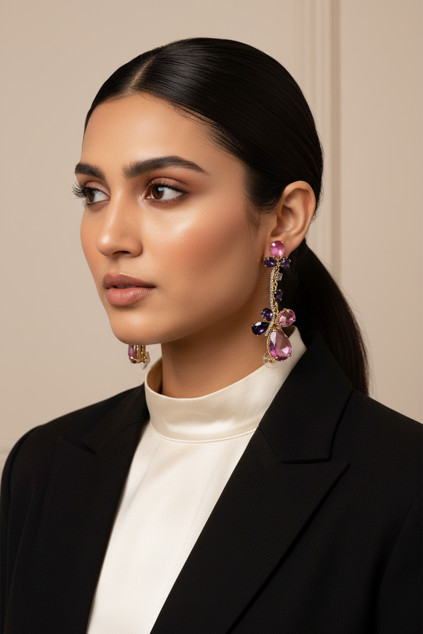 Celeste Crystal Drop Earrings