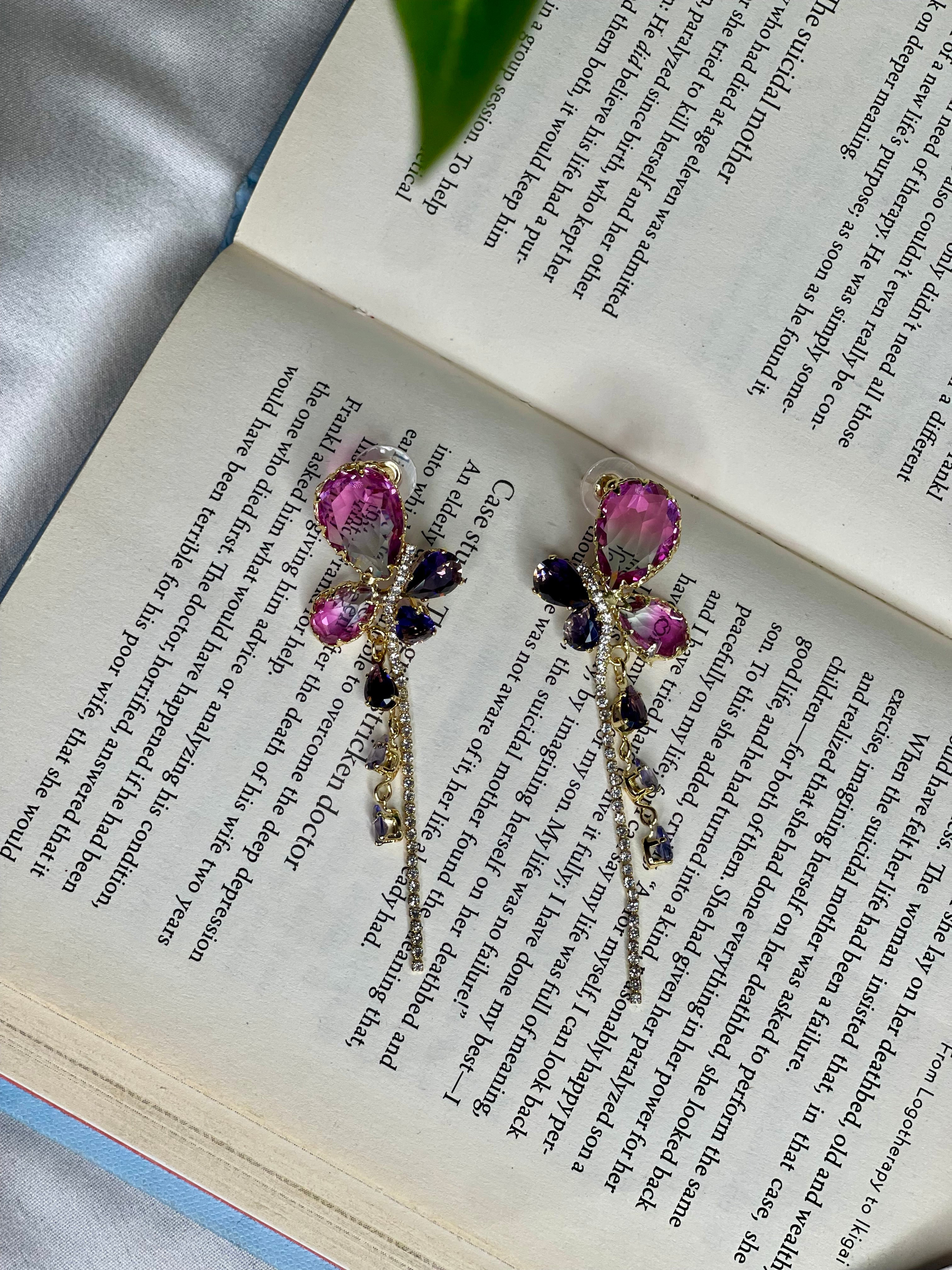 Celeste Crystal Drop Earrings