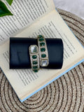 Emerald Kundan Openable Kada