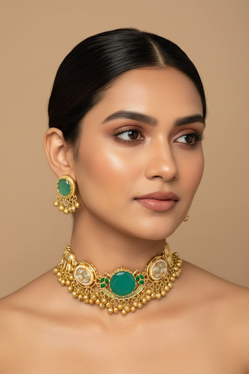 Mint Royale Ghungroo Choker Set