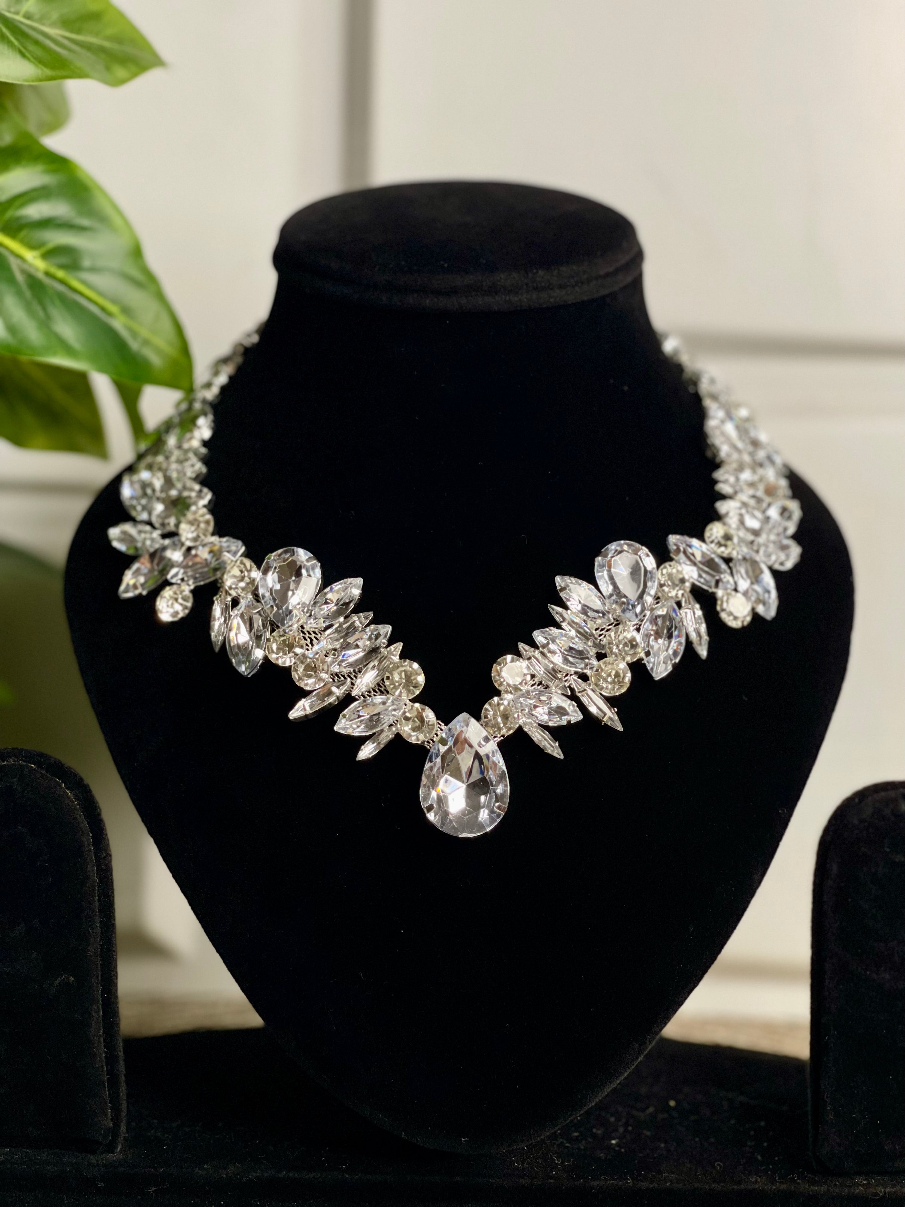 Crystal Bloom Statement Choker