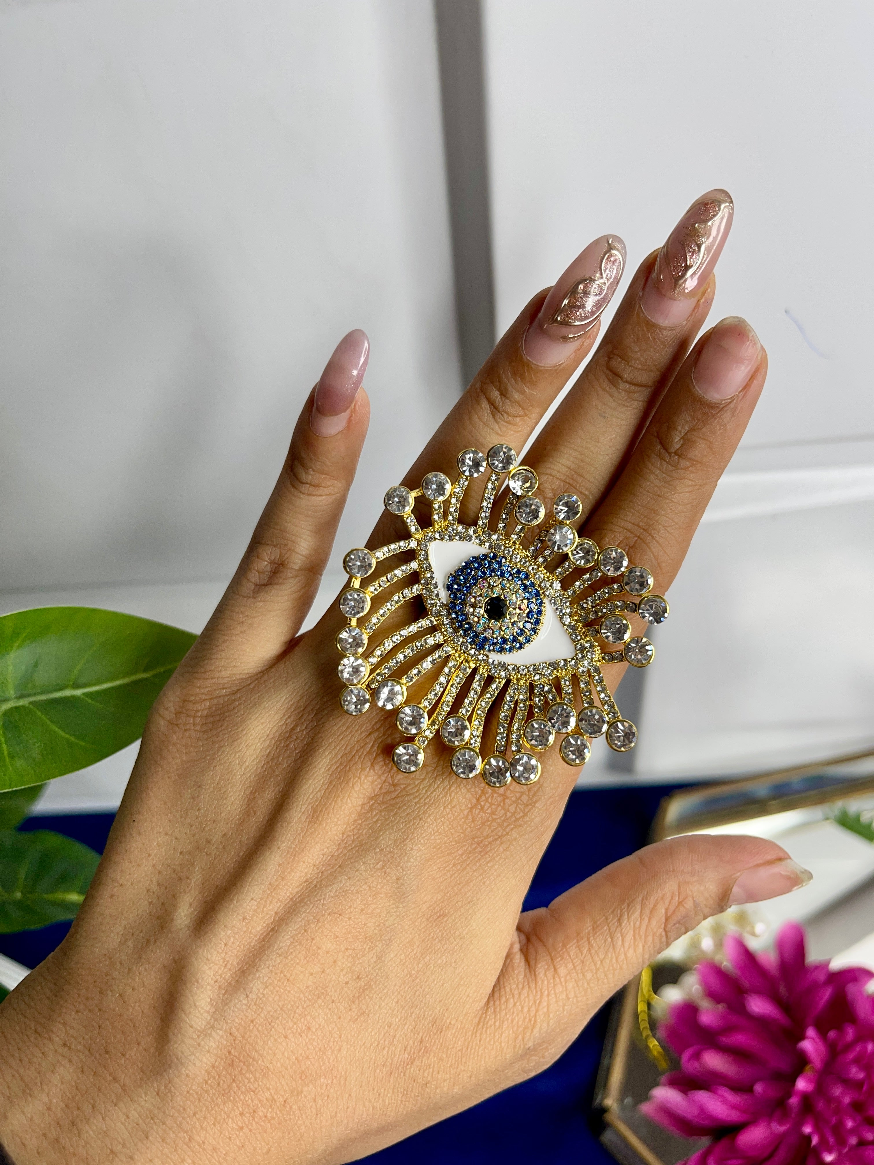 Evil eye Luxe Statement Ring
