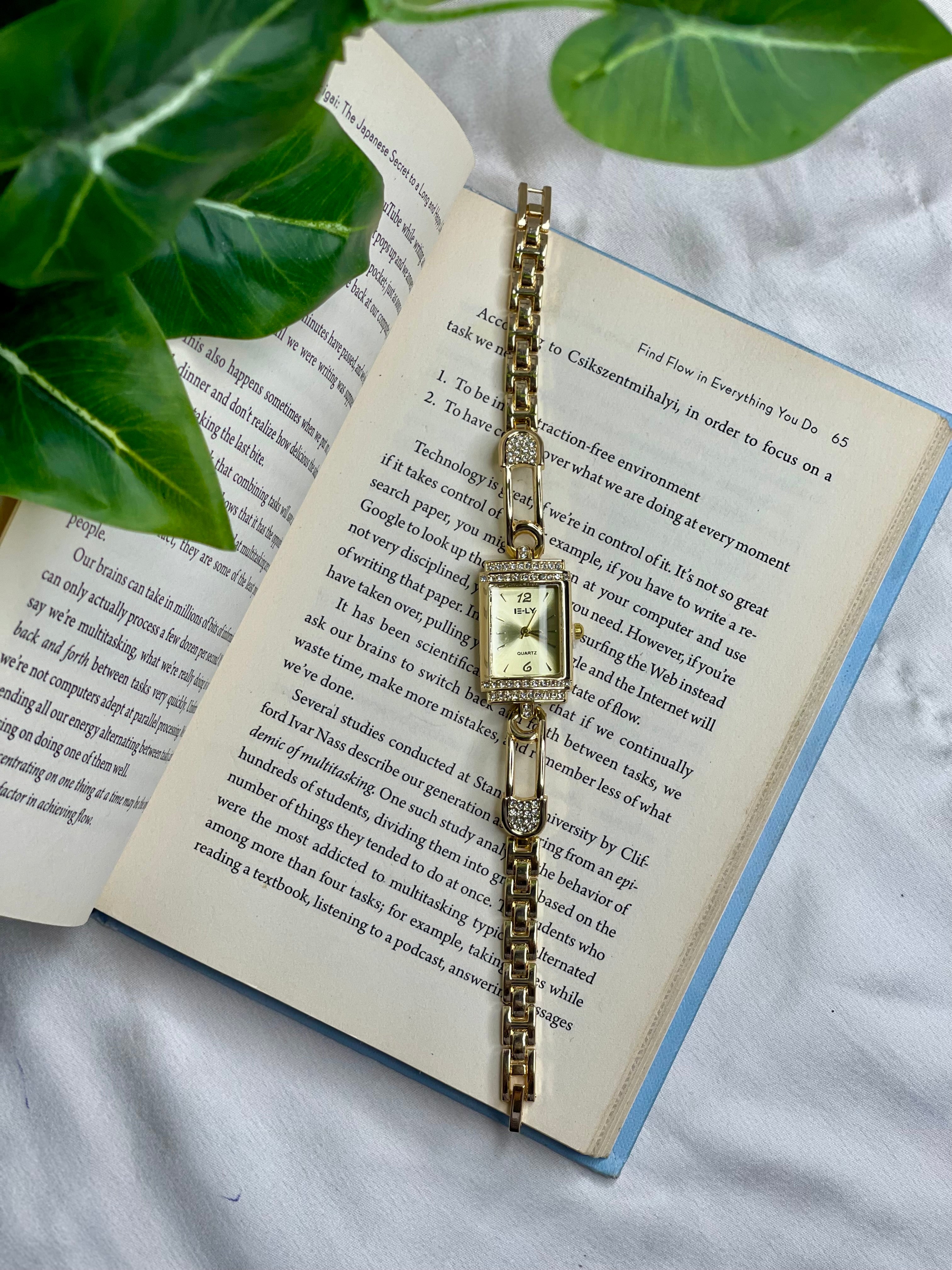 Gold Luxe Pin Watch