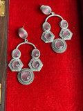 Lilac Heritage Oxidised Earrings