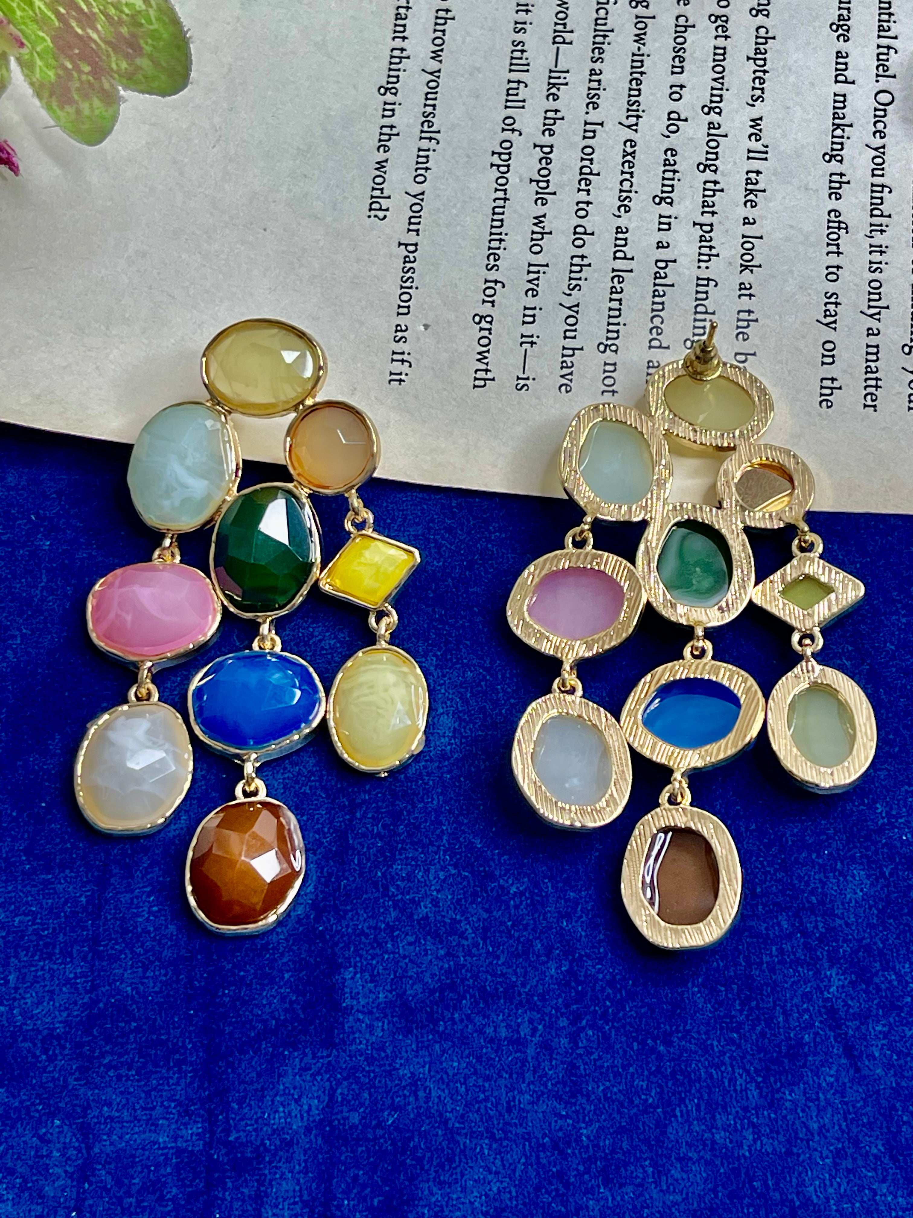 Multi Gem Earrings