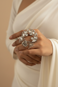 Silver Butterfly Statement Ring