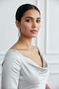 Silver Halo Party Earings