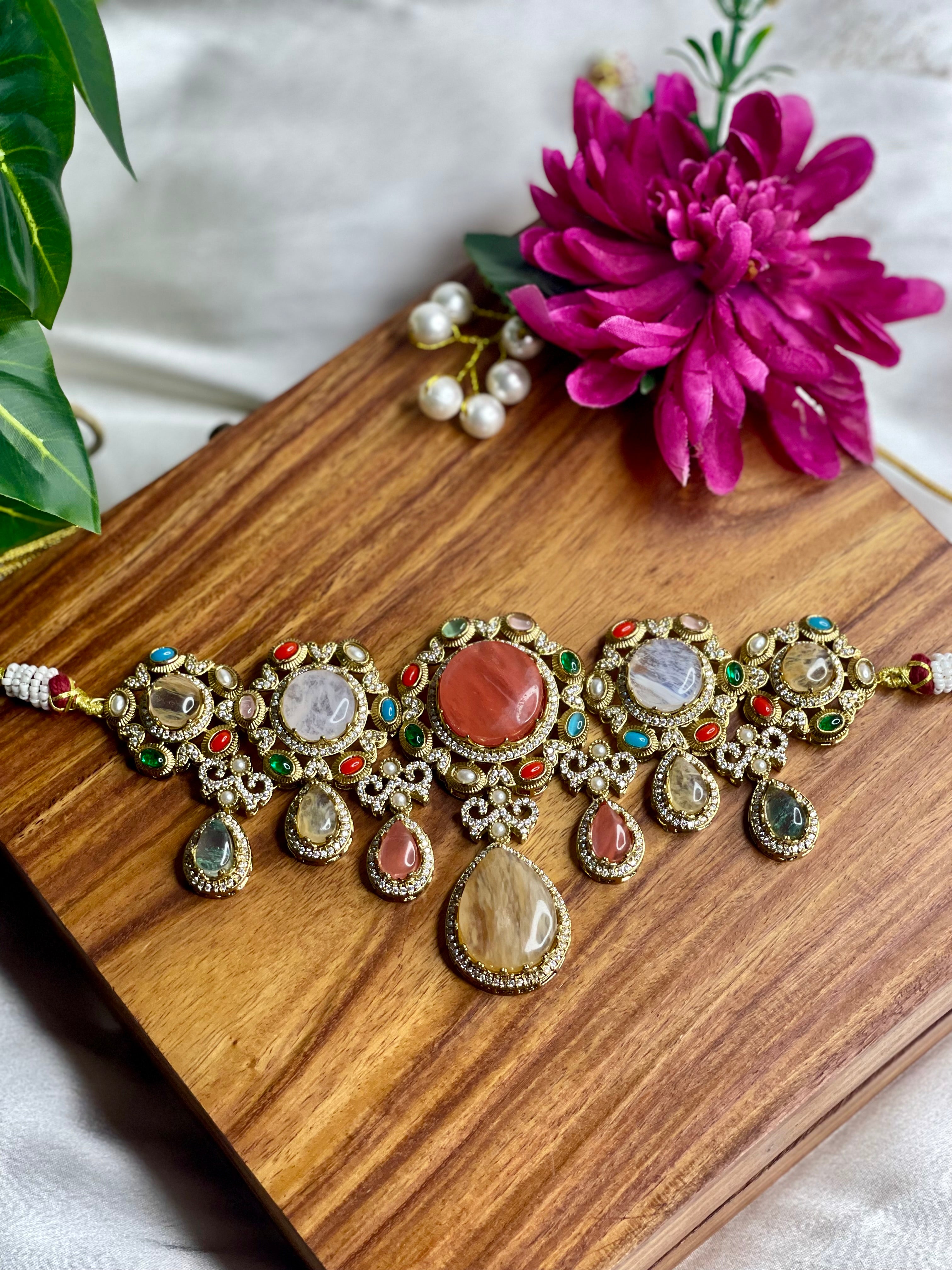 Pastel Turkish Statement Choker Set
