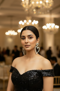 Silver Statement Heart Earrings