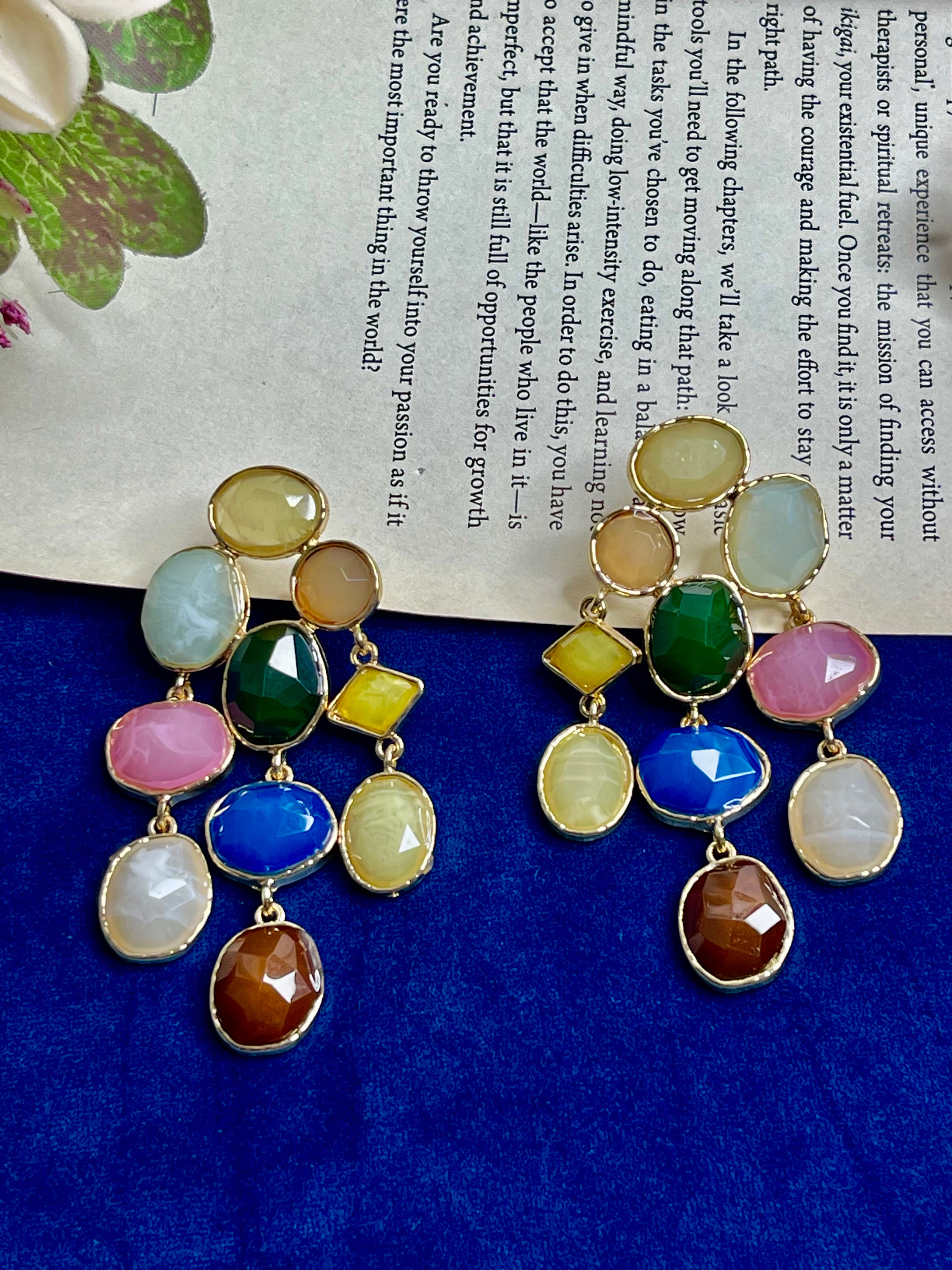 Multi Gem Earrings